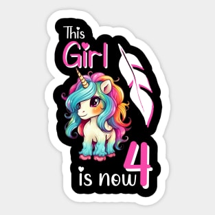 This girl is now 4 Sticker